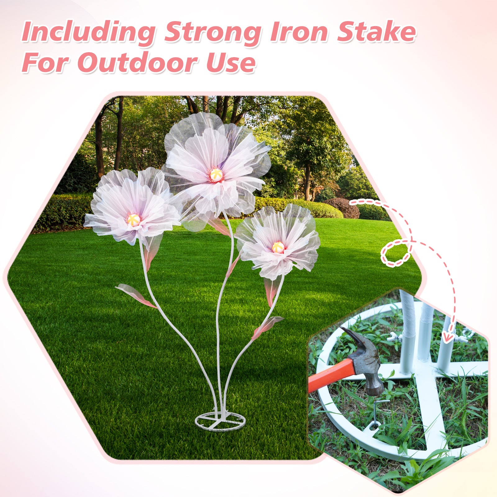 5.6 Ft Large Artificial Paper Flowers Decoration Giant Flowers Decor for Birthday Party Garden Office Home Wedding Wall Graduation Shop Window Display Baby Shower