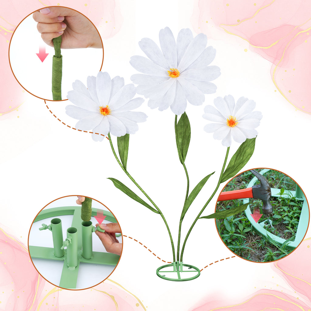 5.6 Ft Large Artificial Paper Flowers Decoration Giant Flowers Decor for Birthday Party Garden Office Home Wedding Wall Graduation Shop Window Display Baby Shower