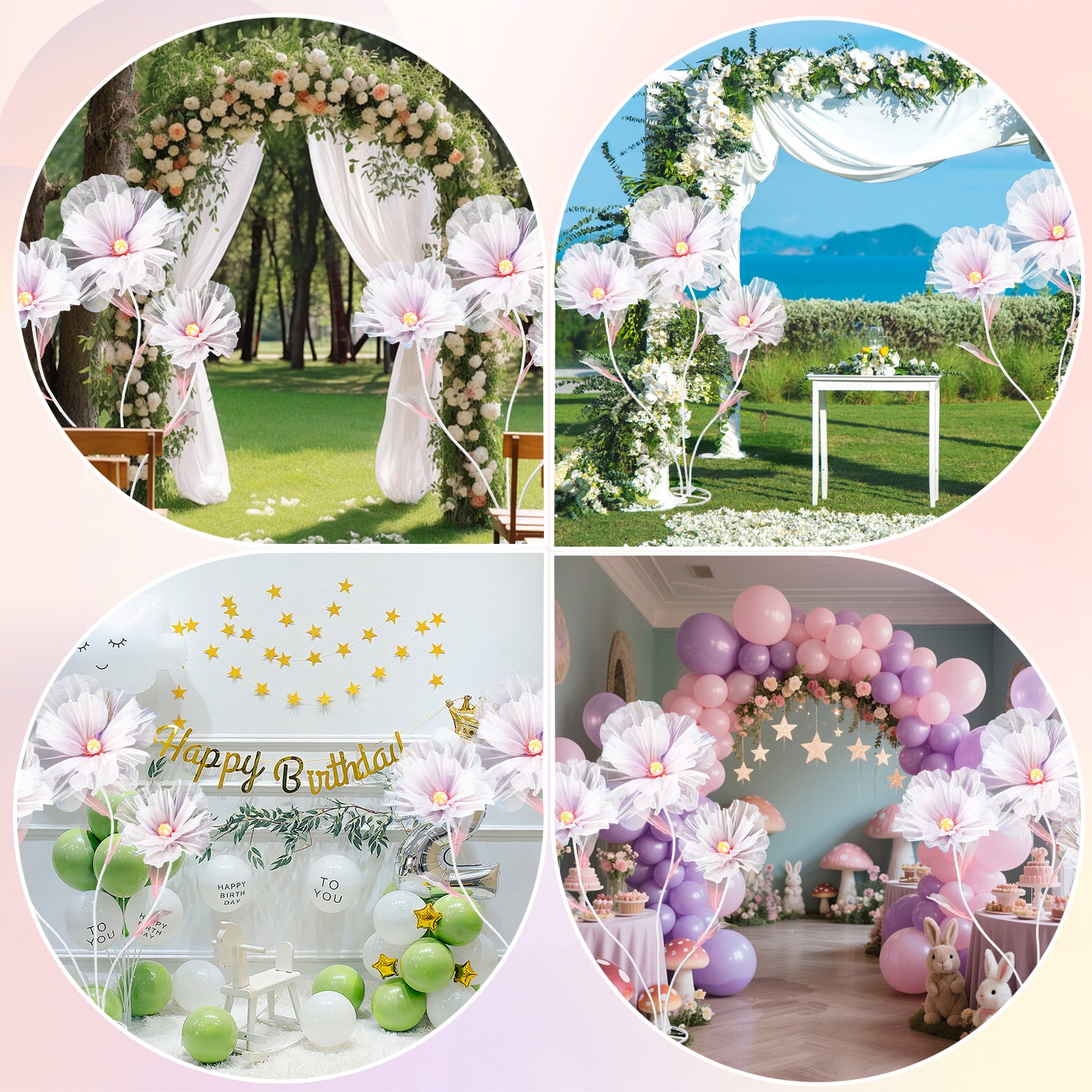 5.6 Ft Large Artificial Paper Flowers Decoration Giant Flowers Decor for Birthday Party Garden Office Home Wedding Wall Graduation Shop Window Display Baby Shower