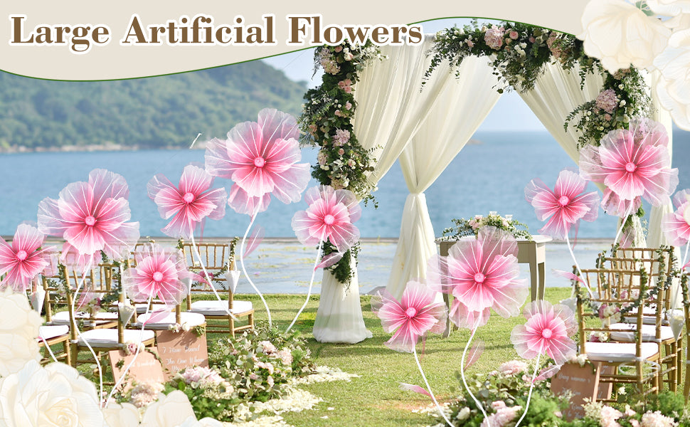 5.6 Ft Large Artificial Paper Flowers Decoration Giant Flowers Decor for Birthday Party Garden Office Home Wedding Wall Graduation Shop Window Display Baby Shower