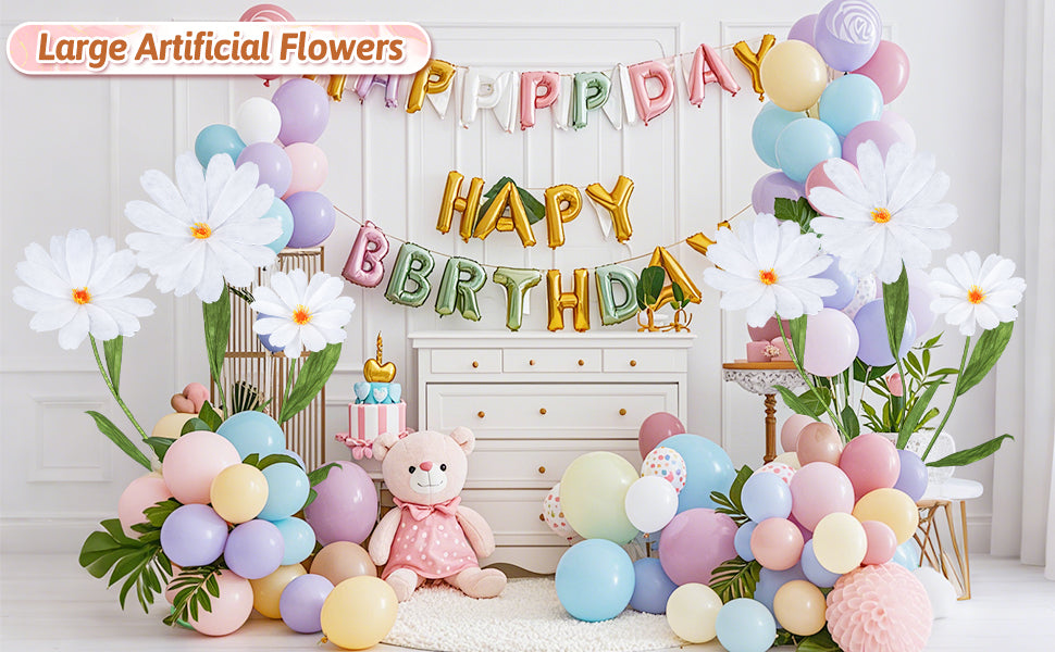 5.6 Ft Large Artificial Paper Flowers Decoration Giant Flowers Decor for Birthday Party Garden Office Home Wedding Wall Graduation Shop Window Display Baby Shower